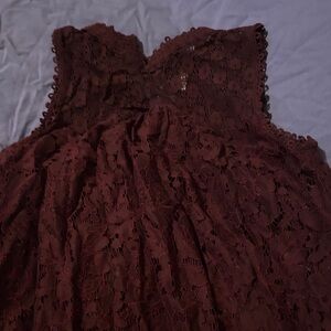 Xhilaration Burgundy Lace Dress